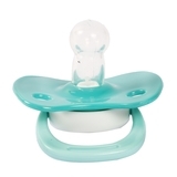 Пустышка силиконовая Курносики Мишка, круглая, 0-6 мес., бирюзовый (7215/0-6 зел) - Pampik - 2
