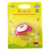 Пустышка латексная Курносики Сова, круглая, 0-6 мес., розовый (7217/0-6 рож) - Pampik - 3