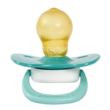 Пустышка латексная Курносики Мишка, круглая, 18+ мес., бирюзовый (7217/18+ зел) - Pampik - 2