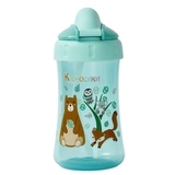 Поильник-непроливайка Курносики, с силиконовой трубочкой, 320 мл, бирюзовый (7025 зел) - Pampik