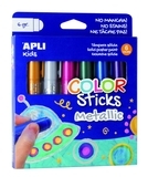 Набір кольорових фломастерів Apli Kids Металік, 6 кольорів (14405) - Pampik