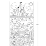 Большая раскраска-постер Apli Kids Морские глубины, 180х96,5 см, синий (16606) - Pampik - 2