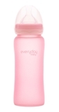 Скляна пляшка для годування Everyday Baby із силіконовим захистом, 300 мл, м'ятний (10247) - Pampik