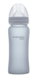 Скляна пляшка для годування Everyday Baby із силіконовим захистом, 300 мл, рожевий (10248) - Pampik