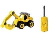 Конструктор DIY Spatial Creativity Экскаватор, желтый (CJ-1365030) - Pampik