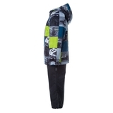 Комплект Huppa Rex, поліестер, р.140, сірий з салатовим (45080014-02147-140) - Pampik - 3