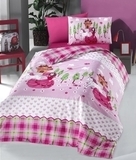 Комплект постільної білизни LightHouse Lora, ранфорс, 220х160 см, рожевий (50477_1,5) - Pampik