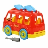 Конструктор-транспорт Polesie Автобус, 26 елементів, червоний (71248-1) - Pampik - 2