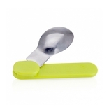 Термос Nuby, для їжі, з відсіком для сухих продуктів і ложкою, 450 мл (5475) - Pampik - 3