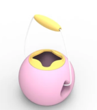 Сферичне відро Quut Mini Ballo, рожевий з жовтим (171 164) - Pampik