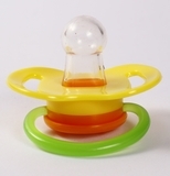 Пустушка силіконова Lindo Зірочки, кругла, 6-12 міс., салатовий (А 31/6-12зел) - Pampik - 2