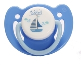 Пустушка латексна Lindo, ортодонтична, блакитний (PK 011/6-12 гол) - Pampik