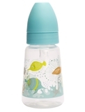 Пляшка для годування Lindo, із силіконовою соскою, 125 мл, бірюзовий (Pk 053 зел) - Pampik