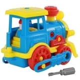 Конструктор Polesie Паровоз, в сіточці, синій (71255-1) - Pampik - 2