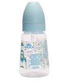 Пляшка для годування Lindo, із силіконовою соскою, 125 мл, блакитний (Pk 053 гол) - Pampik