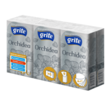 Носові хустки Grite Orchidea Gold, чотиришарові, 9 шт. x 6 пачок