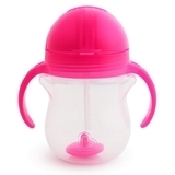 Поильник-непроливайка с трубочкой Munchkin Tip&Sip, 207 мл, розовый (24188.04) - Pampik