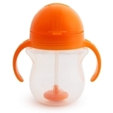 Поїльник-непроливайка з трубочкою Munchkin Tip & Sip, 207 мл, помаранчевий (24188.03) - Pampik