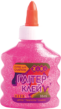 Клей ZiBi Неон Глітер, для слаймів, прозорий, рожевий, 88 мл (ZB.6114-10) - Pampik