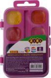 Акварельные краски ZiBi Kids Line, розовая упаковка, 8 цветов (ZB.6542-12) - Pampik