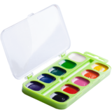 Акварельні фарби ZiBi Kids Line, салатова упаковка, 10 кольорів (ZB.6543-15) - Pampik - 2