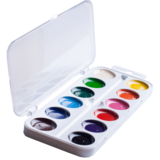 Акварельные краски ZiBi Kids Line, розовая упаковка, 12 цветов (ZB.6544-10) - Pampik - 2