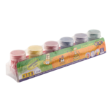 Гуаш ZiBi Kids Line Glitter, 6 кольорів (ZB.6691) - Pampik