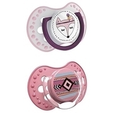 Пустушка силіконова симетрична Lovi Indian summer Girl, 18+ міс., 2 шт., рожевий (22/876girl) - Pampik - 3