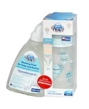 Набір Canpol babies: Пляшка з широким отвором In the Clouds, 240 мл + Рідина для миття пляшок і сосок 500 мл, синій (0226_ua) - Pampik