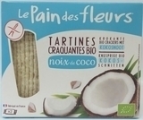 Подарок. Органические хрустящие хлебцы Le Pain des fleurs с кокосом, без глютена, 150 г - Pampik