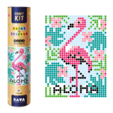 Картина за номерами стікерами в тубусі Умняшка Фламінго (1 777) - Pampik