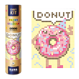 Картина за номерами стікерами в тубусі Умняшка Пончик (1869) - Pampik