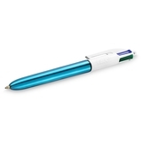 Шариковая ручка BIC 4 Colours Shine Blue автоматическая, 4 в 1, 1 шт. (949896) - Pampik