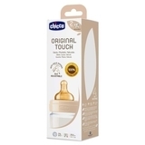 Пляшечка для годування Chicco Original Touch, з латексною соскою, 250 мл, бежевий (27624.30) - Pampik - 2