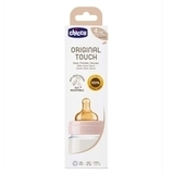 Пляшечка для годування Chicco Original Touch, з латексною соскою, 330 мл, рожевий (27634.10) - Pampik - 3