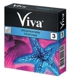 Презервативи латексні Viva Точкові, 3 шт. - Pampik