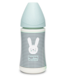 Пляшка для годування Suavinex Hygge Затишні історії Зайчика, 270 мл, бірюзовий (306680) - Pampik