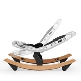 Шезлонг-гойдалка Kinderkraft Finio Black/White KKBFINOBLK0000, чорний з білим (00-00158786) - Pampik - 3