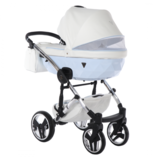 Універсальний візок 2 в 1 Junama Candy 02, білий з блакитним (J-Cy-02) - Pampik - 3