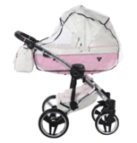 Універсальний візок 2 в 1 Junama Candy 01, білий з рожевим (J-Cy-01) - Pampik - 4