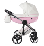Універсальний візок 2 в 1 Junama Candy 01, білий з рожевим (J-Cy-01) - Pampik - 2