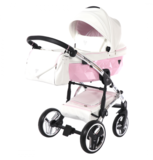 Універсальний візок 2 в 1 Junama Candy 01, білий з рожевим (J-Cy-01) - Pampik - 5