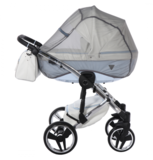 Універсальний візок 2 в 1 Junama Candy 02, білий з блакитним (J-Cy-02) - Pampik - 6