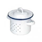 Высокая игрушечная кастрюлька NIC Эмаль, белый, 8 см (NIC530230) - Pampik