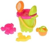 Набор для игры с песком Same Toy Ведерко салатовое, 6 предметов (909Ut-2) - Pampik