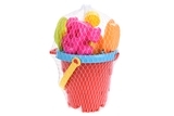Набор для игры с песком Same Toy Ведерко красное, 6 предметов (909Ut-1) - Pampik - 5