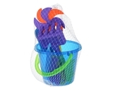 Набор для игры с песком Same Toy с Воздушной вертушкой, синее ведро, 9 предметов (HY-1206WUt-3) - Pampik - 8