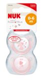Ортодонтическая силиконовая пустышка для сна Nuk Baby Rose, 0-6 мес., розовый, 2 шт. (10175175) - Pampik - 4