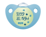 Ортодонтическая силиконовая пустышка Nuk Trendline Day&Night, 6-18 мес., голубой, 2 шт. (10176247) - Pampik - 3