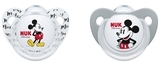 Ортодонтическая силиконовая пустышка Nuk Trendline Disney Mickey, 6-18 мес., серый и белый, 2 шт. (10176213) - Pampik